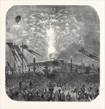 FIREWORKS IN THE PLACE DE LA CONCORDE, 1852