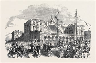 THE FRENCH PRESIDENT'S VISIT TO STRASBOURG, DEPARTURE FROM THE RAILWAY TERMINUS, AT PARIS, 1852