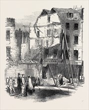 FALL OF HOUSES IN ST. PAUL'S CHURCHYARD ON MONDAY, 1852