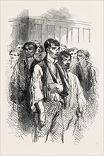 THE RIOT AT STOCKPORT: PRISONERS BROUGHT INTO COURT, 1852