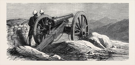 THE AFGHAN WAR: ONE OF THE GUNS OF FORT ALI MUSJID, 1879