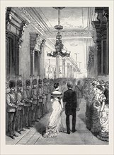 THE MARQUIS OF LORNE AND PRINCESS LOUISE AT MONTREAL: ROYAL PROCESSION TO THE BALL-ROOM, 1879