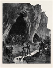 THE AFGHAN WAR: LUNDI KHANA, KHYBER PASS, CAVE WHERE SIR SAMUEL BROWNE AND STAFF BIVOUACKED, 1879