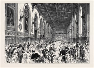 MARRIAGE OF H.R.H. THE DUKE OF CONNAUGHT: DÃâJEÃõNER IN ST. GEORGE'S HALL, WINDSOR CASTLE, 1879
