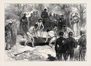 THE AFGHAN EXPEDITION: A SOLDIER'S FUNERAL AT JELLALABAD, 1879