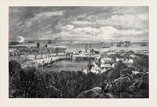 HER MAJESTY'S JOURNEY TO ITALY: CHERBOURG, WHERE THE QUEEN LANDED ON WEDNESDAY MORNING, 1879