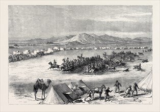 THE AFGHAN WAR: ATTACK ON GENERAL BIDDULPH'S REAR-GUARD AT KHUSHK-I-NAKHUD, CHARGE OF THE 3RD SIND