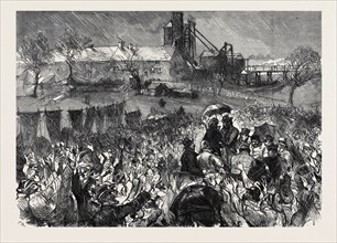 THE MINERS' STRIKE IN DURHAM: GREAT MASS MEETING AT TWIZELL, IN THE COUNTY OF DURHAM, 1879