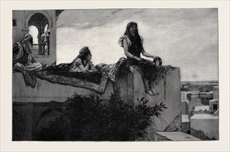 AN EVENING LOUNGE: LADIES IN MOROCCO, FROM THE PICTURE BY BENJAMIN CONSTANT, IN THE PARIS SALON,