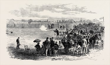 THE GUN CLUB COMPETING FOR THE CHALLENGE VASE, AT SHEPHERD'S BUSH, LONDON, UK, 1867