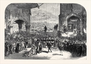 SCENE FROM "DON CARLOS," AT THE ROYAL ITALIAN OPERA, 1867