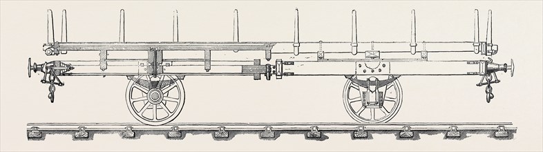 THE PARIS INTERNATIONAL EXHIBITION: VIDARD'S ARTICULATED TRUCK FOR CONVEYING LENGTHY GOODS ON