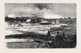 THE NAVAL REVIEW: GUN BOAT ATTACK ON SOUTHSEA CASTLE, 1867