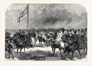 REVIEW OF THE GUARDS AND VOLUNTEERS LAST SATURDAY, ON WIMBLEDON COMMON, UK, 1867