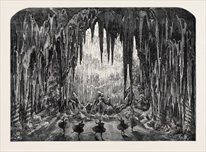 THE CAVERNS OF ICE AT THE ALHAMBRA, LEICESTER SQUARE, LONDON, UK, 1867