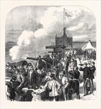 THE NATIONAL ARTILLERY ASSOCIATION AT SHOEBURYNESS: SHOOTING FOR THE QUEEN'S PRIZE, 1867