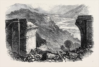FALL OF A VIADUCT ON THE GREAT INDIAN PENINSULAR RAILWAY: BROKEN VIADUCT ON THE BHORE GHAUT INCLINE