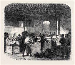 PACKING SADDLERY IN WOOLWICH DOCKYARD FOR THE ABYSSINIAN EXPEDITION, UK, 1867