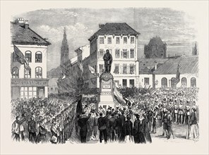 INAUGURATION OF THE STATUE OF TENIERS AT ANTWERP, BELGIUM, 1867