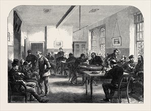 THE BROADMOOR CRIMINAL LUNATIC ASYLUM: DAY-ROOM FOR MALE PATIENTS, UK, 1867