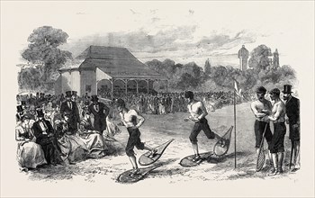 SNOW-SHOE RACE AT THE CRYSTAL PALACE, 1867