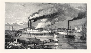 THE HAEMATITE IRON AND STEEL WORKS, HINDPOOL, NEAR BARROW-IN-FURNESS, UK, 1867