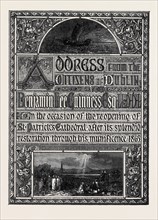 THE PARIS INTERNATIONAL EXHIBITION OF 1867: TITLEPAGE OF THE ILLUMINATED ADDRESS TO SIR B.