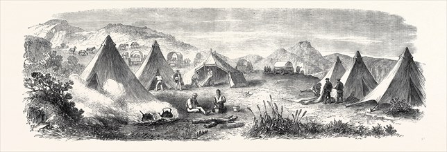 THE DUKE OF EDINBURGH'S CAMP AT BUFFALO NEK, NEAR THE HUNTING GROUND ON THE KNYSNA, SOUTH AFRICA,
