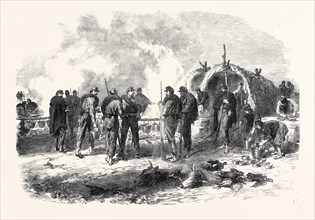 BIVOUAC  OF THE GARIBALDIANS AT NEROLA, IN THE ROMAN STATES, 1867