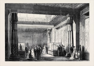 THE PARIS INTERNATIONAL EXHIBITION: INTERIOR OF THE TEMPLE OF EDFOU, FRANCE, 1867