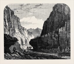 THE BRITISH EXPEDITION TO ABYSSINIA: RECONNOITRING UP THE HADODA  PASS, 1867