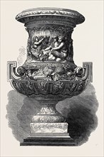 THE PARIS INTERNATIONAL EXHIBITION: "THE EARTH," WHITE MARBLE VASE, EXHIBITED BY VIOT AND CO.,