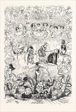 THE SCHOOLBOY'S NOTION OF WHAT A CHRISTMAS PANTOMIME OUGHT TO BE, DRAWN BY F. ELTZE, 1867