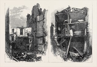 EFFECTS OF THE EXPLOSION AT CLERKENWELL: INTERIORS OF HOUSES IN CORPORATION LANE, LONDON, UK, 1867
