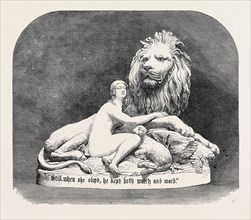 "UNA AND THE LION," IN METAL, MODELLED BY THE LATE JOHN THOMAS, THE INTERNATIONAL EXHIBITION, 1862