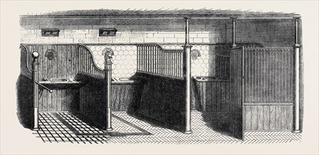 STABLE FITTINGS BY MESSRS. MUSGRAVE BROTHERS, OF BELFAST; OPEN STALL, WITH PATENT SLIDING BARRIER