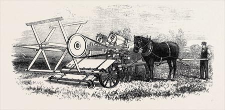 THE INTERNATIONAL EXHIBITION: CROSKILL'S BELL'S REAPING MACHINE, 1862