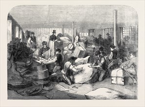 THE COTTON FAMINE: MAKING UP PARCELS OF CLOTHING AT THE INDUSTRIAL INSTITUTION, MANCHESTER, 1862