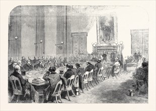 THE COTTON FAMINE: MEETING OF THE CENTRAL RELIEF COMMITTEE IN THE MAYOR'S PARLOUR AT THE MANCHESTER