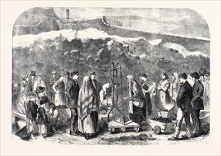THE COTTON FAMINE: DISTRIBUTING COAL AT THE CASTLE FIELD OLD COAL-WHARF, MANCHESTER, 1862