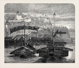 COTTON FROM INDIA: A COTTON FLEET DESCENDING THE GANGES, CASTING OFF FROM MIRZAPORE EARLY IN THE
