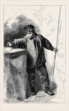 "THE FLYFISHER," BY W. HUNT, IN THE WINTER EXHIBITION OF THE WATER COLOUR SOCIETY, 1862