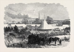 BATH AND WEST OF ENGLAND AGRICULTURAL SOCIETY'S MEETING AT SALISBURY: THE SHOW YARD, UK, 1866