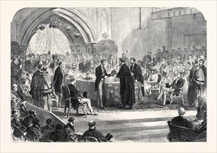 PRESENTATION OF THE FREEDOM OF THE CITY OF LONDON TO THE DUKE OF EDINBURGH, AT GUILDHALL, UK, 1866