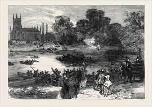 HAMPTON RACES: THE FERRY AT MOULSEY, 1866