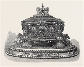 THE CASKET IN WHICH THE FREEDOM OF THE CITY WAS PRESENTED TO THE DUKE OF EDINBURGH, UK, 1866