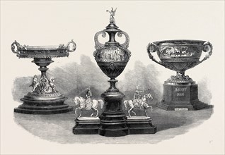 ASCOT RACES: THE QUEEN'S GOLD CUP (LEFT), THE ASCOT CUP (CENTRE), THE ROYAL HUNT CUP (RIGHT), UK,
