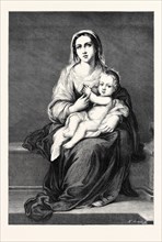 "MARY WITH THE CHILD JESUS," BY MURILLO, IN THE DRESDEN GALLERY, GERMANY, 1866