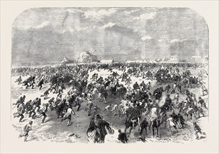 THE DERBY DAY: THE RUSH TO SEE THE FINISH, UK, 1866