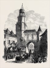 ARRIVAL OF THE EMPEROR AND EMPRESS OF THE FRENCH AT AUXERRE, FRANCE, 1866
